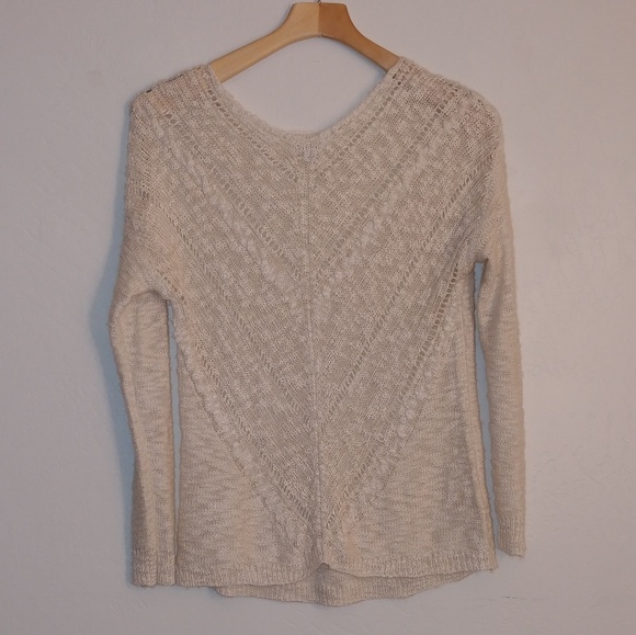 Cloud Chaser Tops - Cream open knit top